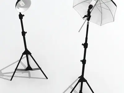 Light umbrella and lamp holder 3D model