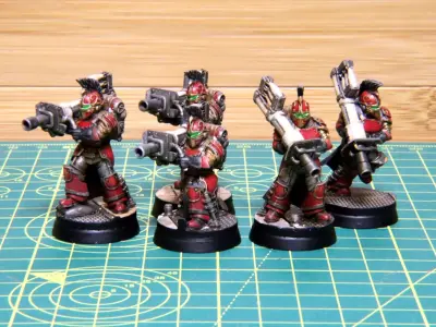 Obsidian Guard - Janissary - Heavy Weapons Squad 3D print model