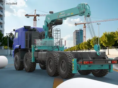  Hyundai HLC 8016 Crane Equipment on Kamaz Truck Rigged 