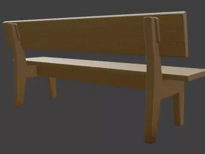 Classic Park Bench 3D Model 3D model order