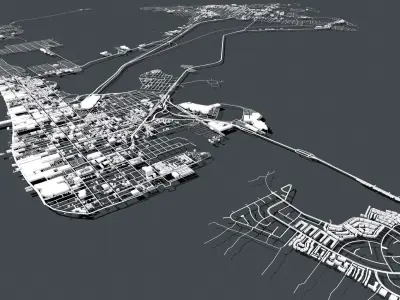 Atlantic city New Jersey USA  3D model