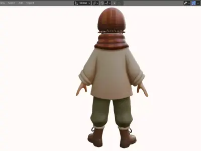 Cozy Village Kid Game Ready 5K 15K 20K Cinematic Low-poly 3D model