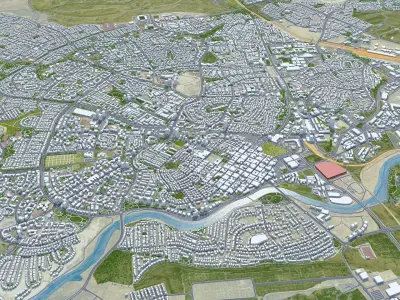 Beer Sheva Israel Low-poly 3D model