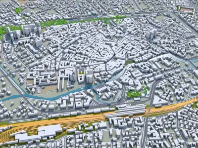 Treviso Province of Treviso Italy 20km Low-poly 3D model