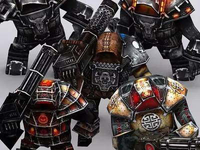 3DRT - Warbots Punishers Low-poly 3D model