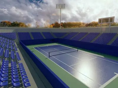 Tennis court 3D model