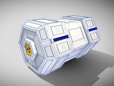 Sci-fi Cargo Container Low-poly 3D model