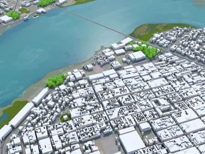Bamako Mali 30km Low-poly 3D model