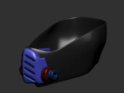 gas mask helmet scifi high poly sculpt 3d printable  3D model order
