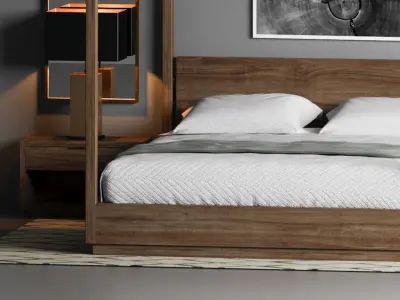 Restoration Hardware MACHINTO CANOPY BED 3D model