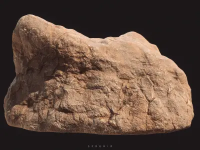 3D Cliff Rock Model - PBR Optimized  Low-poly 3D model purchase