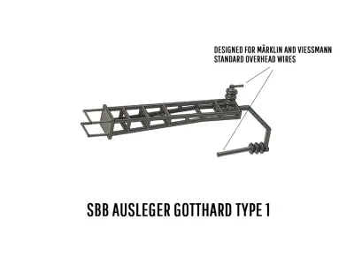 CAT-0005 Catenary set for Switzerland H0-scale 3D print model