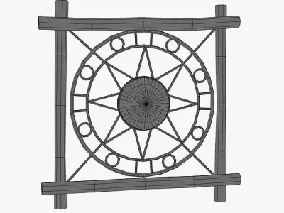 Ancient ornament Low-poly 3D model