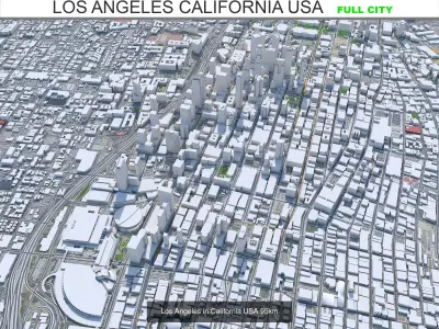 Los Angeles Metropolitan Area and California Top 20 Cities 3D Model Pack