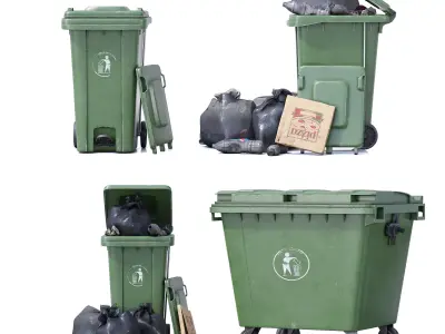  Wheelie Bin 3D model