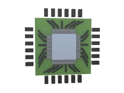 Microchip Symbol V1 001 Low-poly 3D model