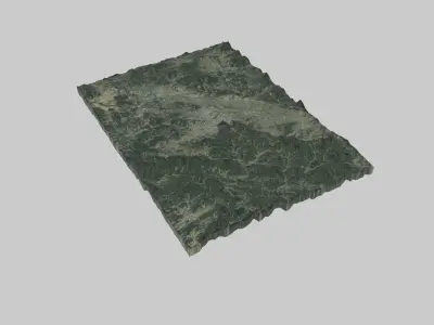 Cheongju City Low-poly 3D model