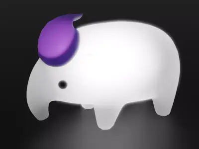 Indirect lighting of tapir 3D model