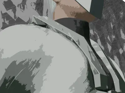 Painting like stylised sci-fi character Free low-poly 3D model