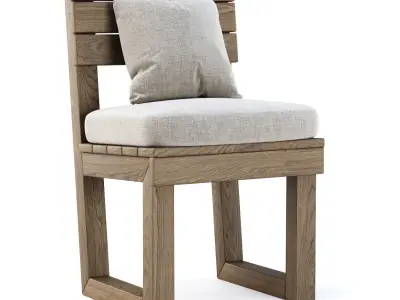 Nia Wooden Dining Chair by Bpoint Design 3D model