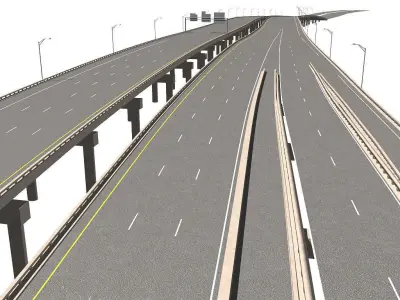 Freeway Section 3D model