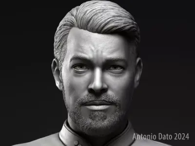 Jonathan Frakes as William Riker Bust Printable 3D Model 3D print model