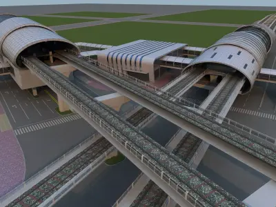 Light Rail Station 1 3D model