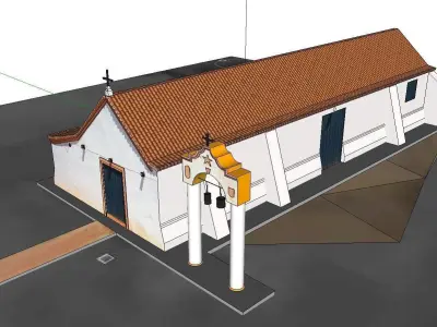 Architecture-Religion-God-Culture-Temple-0133 church in portugal 3D model