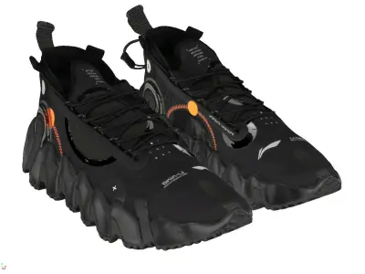 Cyberpunk fashion sneaker 11 Urban Techwear scifi  Low-poly 3D model