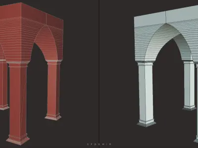 Roman Arch Model Low-poly 3D model