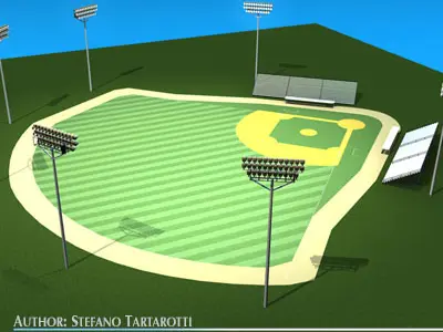 Baseball field 3D model