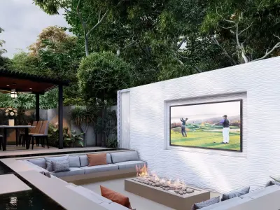 3D Exterior Scene 3D model design garden and landscape 3D model 26