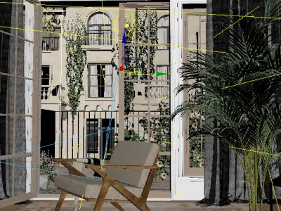 balcony scene 3D model