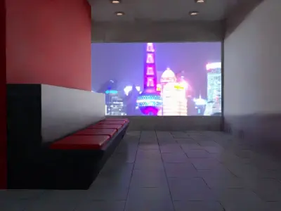 Empty Room Low-poly 3D model