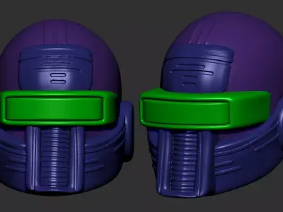 helmet high poly sculpt 3d printable ver 7 3D model 3D model