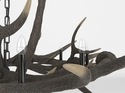 Antler Chandelier 3D model