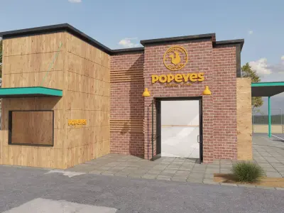 Popeyes Low-poly 3D model