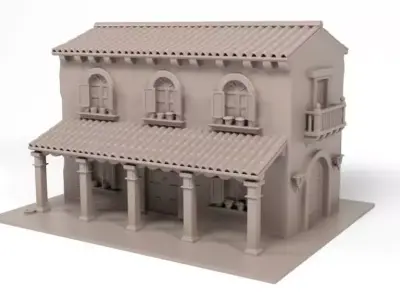 Mexican Hacienda House 3D print model