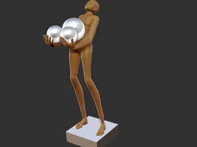 Art Sculpture Floor Lamp 3D print model