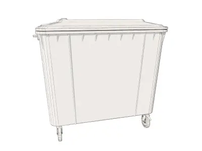 Hong Kong Barrel Type Trash Can 3D model