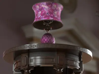 Lampshade-GL01-Pink Low-poly 3D model
