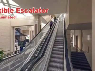 Flexible Escalator 3D model