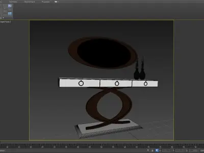 3D CONSOLE MODEL 3D model modern table with mirror 3D model