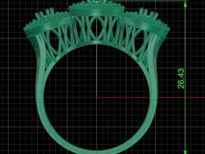 Jewelry ring 165 3D print model purchase