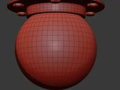 Bubble ceiling light  Low-poly 3D model