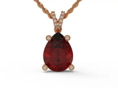 Teardrop necklace Free 3D print model