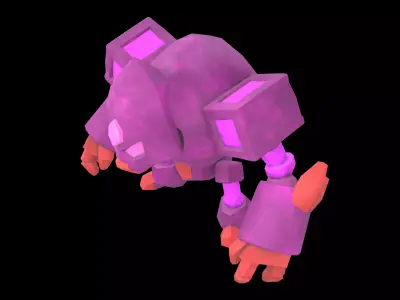 Stone Giant Monster v1 005 Low-poly 3D model