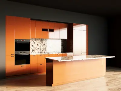 116-Kitchen8 glossy 10 3D model
