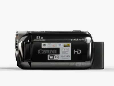 Canon Vixia HF R40 camcorder Low-poly 3D model