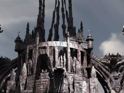 Victorian Cyberpunk Dome tower 3 3D model